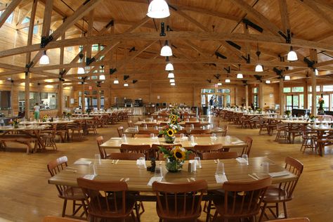 The Camp Reveille Cafeteria Boarding School Cafeteria Aesthetic, Summer Camp Cafeteria, Summer Camp Dining Hall, Camp Dining Hall, Boarding School Cafeteria, School Camp Aesthetic, School Cafeteria Aesthetic, Camp Cafeteria, Witches Gulch