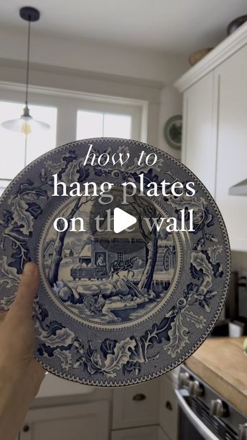 Grace Ellen on Instagram: "Easy, pretty, versatile decor!

I love these plate holders - I just linked them in my story and also in my bio! 🤍  I use little nails and just hammer them into the wall and hang the plate on it. Just make sure you use the right size hanger for your plate! 

#cottagecoreaesthetic #cozyfarmhouse #vintagefarmhousestyle #collectedhome #lovewhereyoudwell #cozyvintagelife #cozycottagefarmhouse #myantiquedhome #simplestylehome #kitchendecor" Hanging Plates On The Wall Ideas, Antique Plates On Wall, Plate Display Ideas, Wall Plate Holder, Decorative Plates Display, Plate Wall Display, Plate Holders, Vintage Farmhouse Style, Plate Hangers