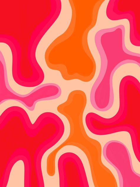 Red Groovy Background, Bright Fun Wallpaper Iphone, Pink And Orange Macbook Wallpaper, Pink Orange Painting, Retro Pattern Design, Pink Orange Branding, Graphic Patterns Abstract, Pink And Orange Aesthetic Wallpaper, Pink And Orange Wallpaper Iphone