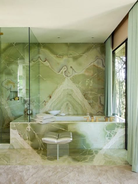 How Green Onyx Marble is best for Your House? Onyx Marble Green Marble Bathroom, Design Interior Baie, Marble Walls, Dream Mansion, Contemporary Bathroom Designs, Interior Design Per La Casa, Bad Inspiration, Shelter Island, Steven Meisel