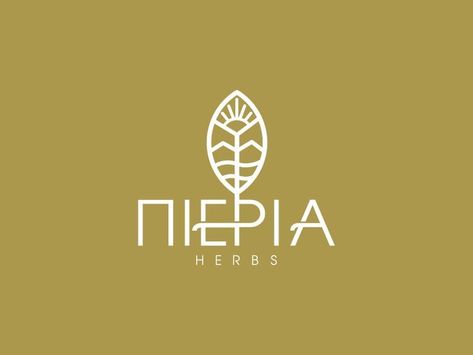 Pieria Herbs Logo Branding. Herb Logo Design, Herbs Logo, Herbal Logo Design, Herbal Business, Lotus Outline, Herb Logo, Herbal Logo, Brand Style Board, Lotus Logo