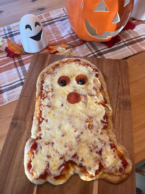 Ghost Pizza, Fall Mood Board, Fall Mood, Fall Aesthetic, Fall 2024, Mood Board, Ghost, Pizza, Halloween