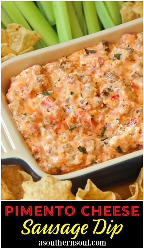 Cheese Sausage Dip, Appetizers Fancy, Finger Sandwich, Sausage Cream Cheese, Sausage Dip, Pimento Cheese Recipes, Cheese Sausage, Pimento Cheese, Snack Foods