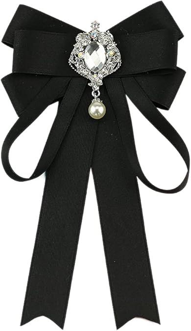 Amazon.com: JKQBUX Bowknot Rhinestone Ribbon Bow Brooch Pre-Tied Bow tie for Women Neck Tie Wedding Party Christmas Gifts Ceremony Black : Clothing, Shoes & Jewelry Tie Ribbon Bow, Women Neck Tie, Rhinestone Ribbon, Tie For Women, Bow Brooch, Pre Tied Bow Tie, Black Clothing, Ribbon Bow, Ribbon Bows