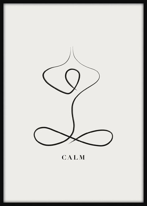 Spiritual Minimalist Art, Cute Spiritual Drawings, Tranquility Tattoo Symbols, Tattoo Calm Symbol, Small Chakra Tattoos For Women, Black And White Spiritual Aesthetic, Pilates Symbol, Minimalistic Art Aesthetic, Symbol For Calm