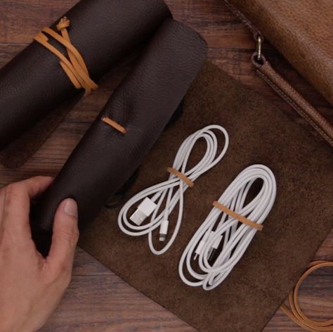 Awesome Leather Craft Make Your Own Cable Organizer Step Fourteen Cable Organizer Diy, Crafts For Women, House Organization Ideas, Bedroom Office Desk, Diy Organization Ideas, Diy Projects For Men, Diy Organizer, Organizer Diy, House Organization