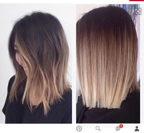 Diy Balayage, Straight Hairstyles Medium, Balayage Color, Balayage Blonde, Pinterest Hair, Ombré Hair, Short Straight Hair, Short Hair Balayage, Haircut And Color