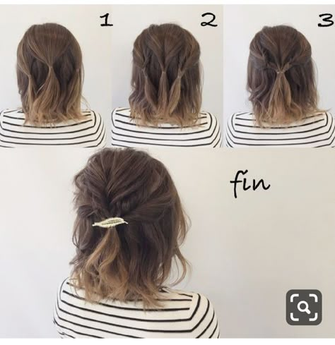 Diy Updo, Up Hairdos, Hair Formal, Hair 4c, Diy Wedding Hair, Peinados Fáciles Para Cabello Corto, Trendy Wedding Hairstyles, Short Wedding Hair, Penteado Cabelo Curto