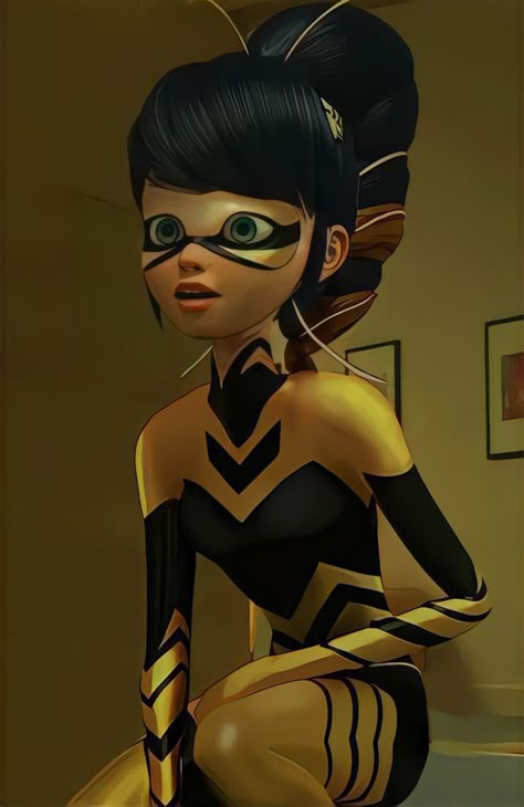 Miraculous Ladybug Hero Costumes, Bee Miraculous Oc, Miraculous Ladybug Superheroes, Miraculous Shadybug, Ron Da Error, Miraculous Ladybug Costume, Bee Miraculous, Ladybug Costume, Arte Do Kawaii