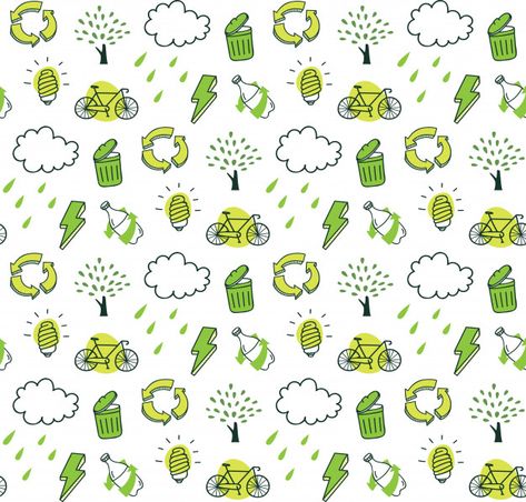 Green environment doodle seamless background Premium Vector Environment Doodle, Doodle Science, Green Doodles, Anime Journal Stickers, World Environment Day Posters, Stickers Pictures, Anime Drawings For Beginners, Science Infographics, Writing Cards