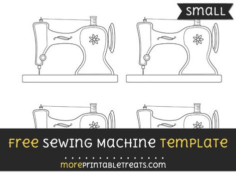 Free Sewing Machine Template - Small Sewing Machine Template, Sewing Machine Cake, Cake Templates, Computer Paper, Free Plans, Black And White Lines, Craft Stuff, Free Plan, Program Design