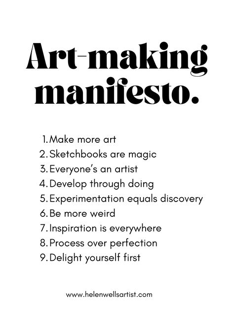 Art making manifesto — HELEN WELLS ARTIST Art Therapy Exercises, Art Manifesto, Playing Favorites, Helen Wells, Human Instincts, Therapy Exercises, Diary Writing, Course Ideas, Books Poetry