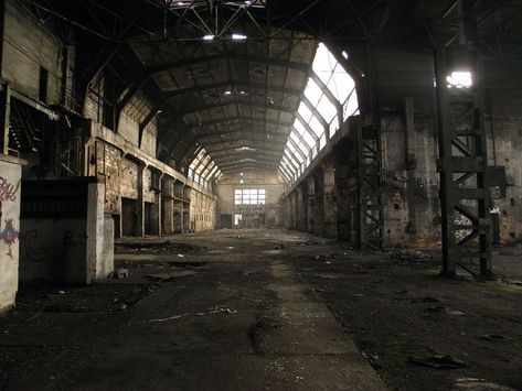 Abandoned Industrial, Abandoned Warehouse, Pathway Landscaping, All Falls Down, Industrial Architecture, Old Factory, Warsaw Poland, Industrial Buildings, Abandoned Buildings