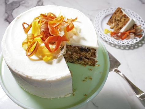 Jeff Mauro's Carrot Cake with Cream Cheese Frosting and Candied Rainbow Carrots Beauty, as seen on The Kitchen, Season 36. Carrot Cake Recipe Southern Living, Best Carrot Cake Recipe Southern Living, Southern Living Carrot Cake, Ultimate Carrot Cake Recipe, Sugar Free Carrot Cake, Best Carrot Cake Recipe, Carrot Cake Recipes, Nurse Cake, Nursing Cake