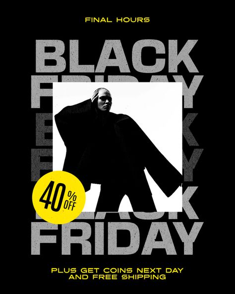 Black Friday Sale Black Friday Instagram Post, Black Friday Design Inspiration, Black Friday Newsletter, Black Friday Email Design, Black Friday Graphic, Black Friday Email, Black Friday Fashion, Black Friday Ad, Black Friday Design