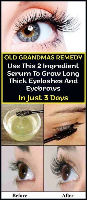 Old Grandmas 2 Ingredient Homemade Remedy To Grow Long Thick Eyelashes And Eyebrows In Just 3 Days Grow Longer Thicker Eyelashes, Make Hair Grow Faster, Long Thick Eyelashes, Quick Hair Growth, Eyelashes And Eyebrows, Diy Serum, Thick Eyelashes, Make Hair Grow, Skin Care Routine For 20s