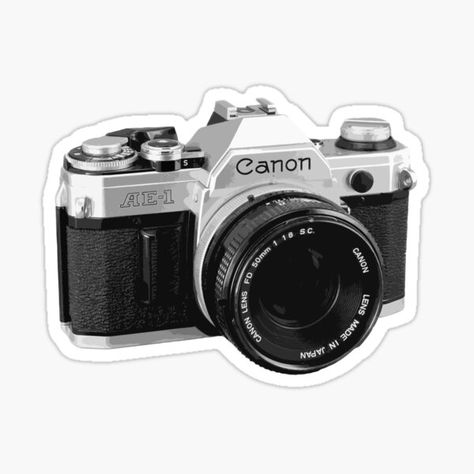 Journal Stickers Black And White, Black And White Camera, Photographer Stickers, Photography Stickers, Aesthetic Decals, Laptop Stickers Aesthetic, Things Painting, Stickers Photography, Camera Cutout