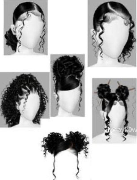 Collage Hairstyles, Coily Hairstyles, Nice Hairstyles, Virtual Hairstyles, Black Hair Updo Hairstyles, Tomboy Hairstyles, Hairstyle Examples, Mixed Curly Hair, Hair Mistakes