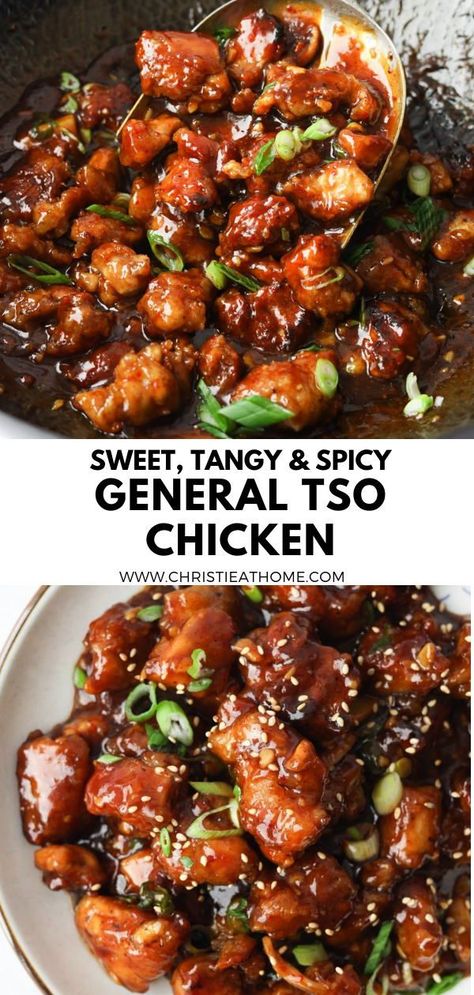 General Tso Chicken. Crispy chicken smothered in a sweet, tangy, glossy sauce with a spicy kick! It serves deliciously for dinner, lunch or leftovers. Ready in just 25 minutes! This general tso chicken from scratch is easy to make at home. tags: general tso chicken recipe, general tso chicken easy, general tso air fryer, general tso chicken sauce, general tso chicken easy recipes, easy chinese chicken recipes, crispy asian chicken, general tso sauce recipe, asian chicken recipes easy General Tso Chicken And Rice, Instapot General Tso Chicken, Sweet General Tso Chicken, Grilled General Tso Chicken, General Tso Chicken Spicy, General Tso’s Chicken Recipe, General Tsos Tofu Recipes, General Gau Chicken Recipe, Generals Chicken Recipe