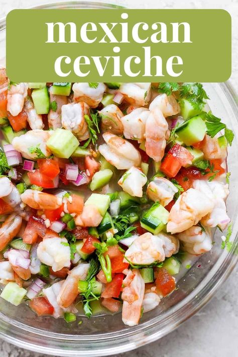 Ceviche Recipe - Isabel Eats Civeche Recipe, Ceviche Recipe Fish, Best Ceviche Recipe, Mexican Shrimp Ceviche, Ceviche Recipe Mexican, How To Make Ceviche, Seafood Ceviche, Mexican Ceviche, Shrimp Ceviche Recipe