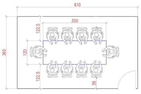 Ultimate guide for choosing the right meeting and conference table. Detailed information for size, dimension and number of seats for the available room space. Meeting Room Design Office, Office Layout Plan, Meeting Room Furniture, Office Space Planning, Conference Room Design, Meeting Room Design, Meeting Room Table, Office Floor Plan, Office Meeting Room