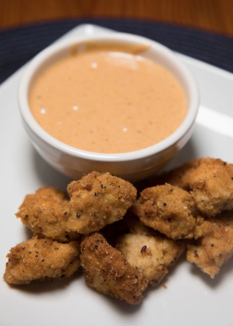 Fried Wild Turkey Nuggets with Honey Mayo Sauce | Virginia DWR Fried Turkey Nuggets, Wild Turkey Nuggets Fried, Wild Turkey Breast Recipes, Turkey Nuggets, Antelope Recipes, Hunting Recipes, Turkey Schnitzel, Turkey Breast Recipes, Wild Turkey Recipes