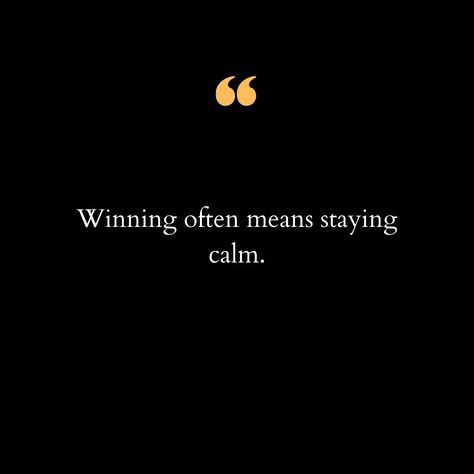 In the fast-paced world we live in, it's easy to equate winning with a constant hustle, endless effort, and high energy. But often, true victory comes from a place of inner peace and composed determination. Staying calm in the face of challenges doesn't mean you're not passionate or driven; it means you're in control. It means you have the clarity to make the right decisions, the patience to wait for the right moment, and the strength to stay the course without being derailed by distractions ... Powerful Mind, Staying Calm, Stay The Course, Calm Mind, Fast Paced, A Storm, The Wisdom, The Quiet, The Chaos