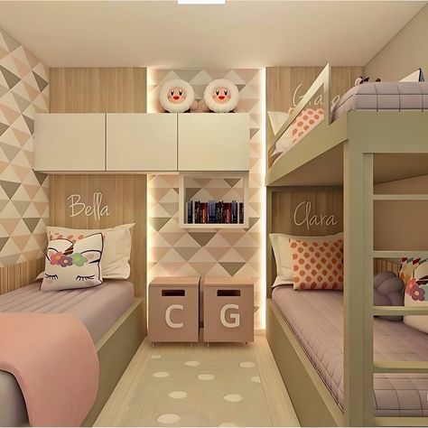 Bed For Girls Room, Childrens Bedrooms Design, Kids Shared Bedroom, Small Room Design Bedroom, Teen Bedroom Designs, Kids Bedroom Designs, Kids Bedroom Design, Kids Interior Room, Girl Bedroom Designs