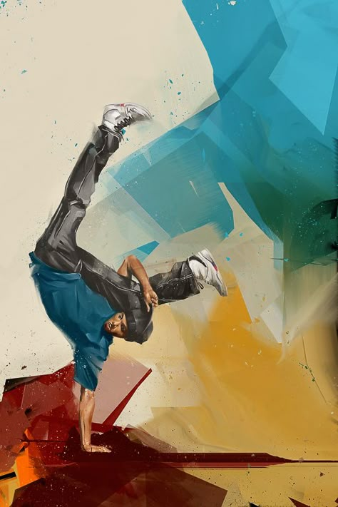 Denis Gonchar Dancer Drawing Hip Hop, Dance Art Drawing Hip Hop, Dance Sketches Hip Hop, Hip Hop Dance Illustration Art, B Boying, Breakdance Silhouette, Dance Wallpaper, Dance Paintings, Dance Poster