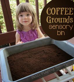 Coffee Dirt Sensory, 2yr Activities, Farm Sensory, Farm Sensory Bin, Sensory Tables, Sensory Tubs, Dairy Farming, Preschool Sensory, Sensory Bin Ideas