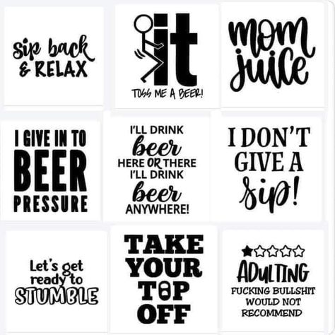 Funny Beer Koozies, Koozies Diy, Funny Koozies, Koozie Design, Beer Coozie, Diy Vinyl Projects, Cricut Projects Easy, Drink Koozie, Beer Koozies