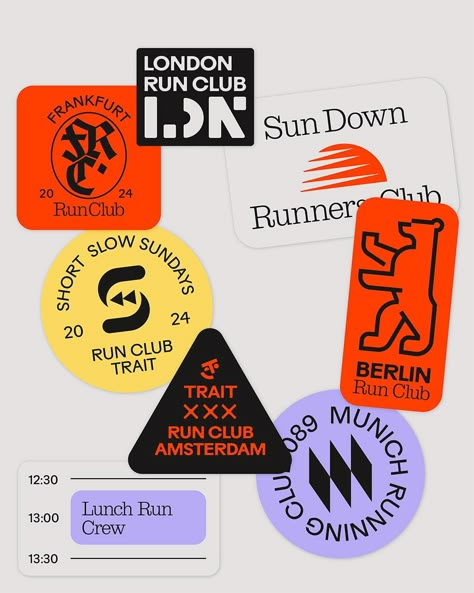 Bounty Hunters | How Trait is Revolutionizing Running Apps and Building Lasting Lifestyles - designed by @studiozurstrassen The brand boldly challenges… | Instagram Running Club Logo, Pc Logo, Running Logo, Job Inspiration, Running Team, Run Club, Sticker Graphic, Running Club, Club Logo