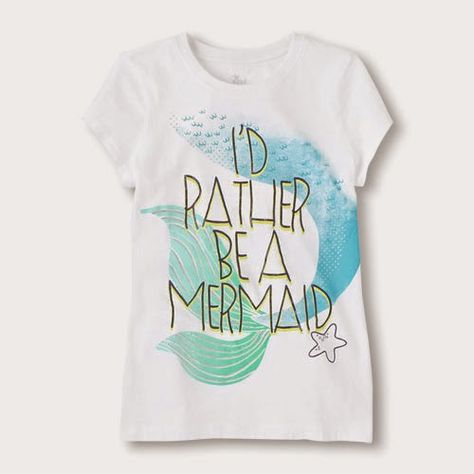 I'd Rather Be A Mermaid Graphic Shirt ☑ Mermaid Tshirt Ideas, Mermaid T Shirt, Mermaid Graphic, Mermaid Tshirt, Sweet Tee, Mermaid Shirt, Tshirt Ideas, Knitting Girls, Big Fashion