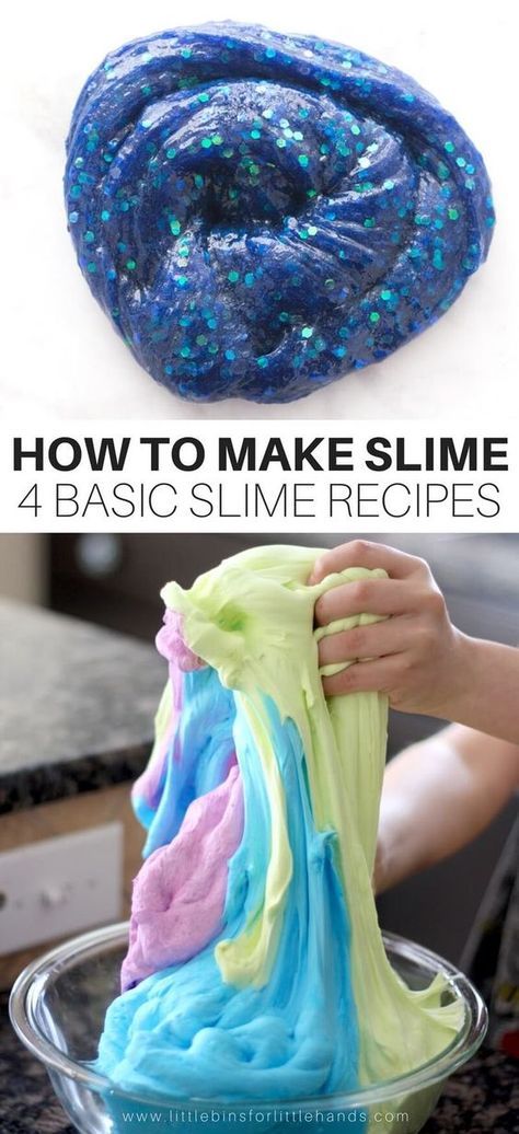 Yay! You have just landed on the best page to learn how to make slime, the most awesome slime ever in fact! Classroom or home, camp or vacation, these homemade slime recipes are exactly what you need for the perfect afternoon of slimey fun. I have four basic slime recipes that are the backbone of all our slime creations and can be dressed up in so many ways! Make sure to read up on making slime this year. #slime #slimerecipe #homemadeslime #DIYslime #fluffyslime #salineslime #boraxslme Slime Add Ins, Home Made Slime For Kids, Conditioner Slime, Slime Types, Slime Recipies, Diy Putty, Slim Recipe, Make Your Own Slime, Slime Recipe Kids