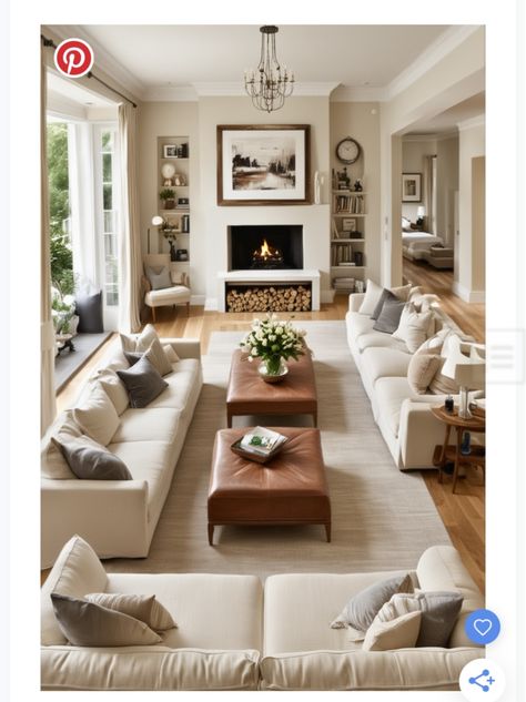 Living Room And Lounge Area, Sofa Long Living Room, Living Room With 2 Seating Areas, Narrow Living Room Layout With Fireplace, Long Living Room Layout With Fireplace, Narrow Living Room With Fireplace, Sitting Area In Living Room Ideas, 2 Couches In Living Room Layout, Long Rectangle Living Room Layout