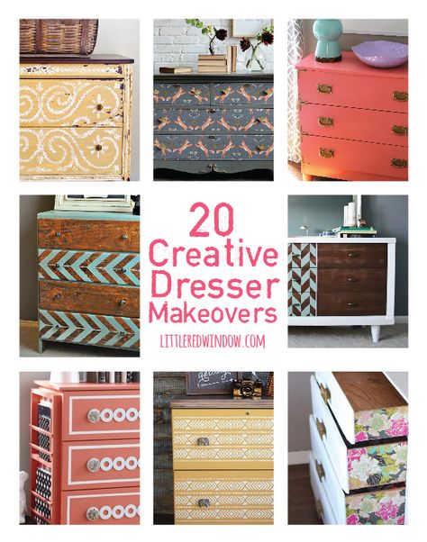 20 Gorgeous and Creative Dresser Makeovers! Don't get rid of your old dresser, give it a facelift! Refinished Dresser Diy, Wallpaper Dresser, Dresser Makeovers, Cheap Dresser, Dresser Refinish, Dresser Redo, Diy Furniture Cheap, Diy Dresser Makeover, Dressers Makeover