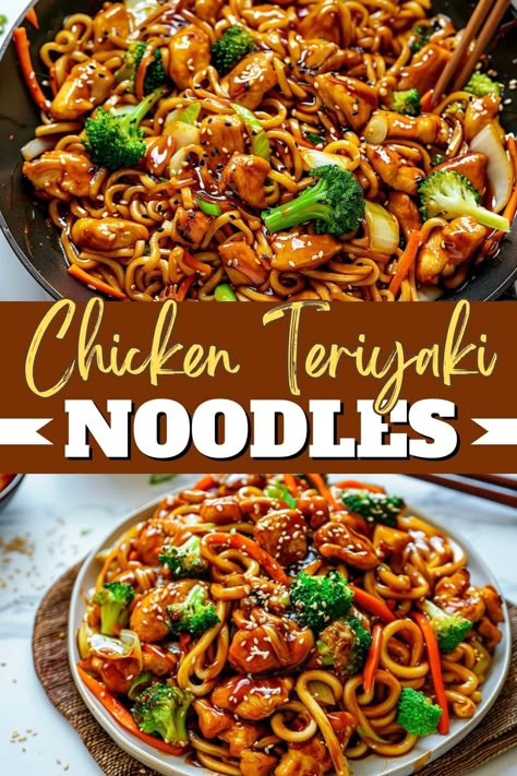 These tasty chicken teriyaki noodles are even better than takeout! With tender noodles, crisp veggies, and a savory sauce, they're such a treat. Pasta Wednesday, Chinese Recipes Authentic, Chinese Food Recipes Chicken, Chinese Food Recipes Easy, Quick Chinese Recipes, Teriyaki Chicken Noodles, Gluten Free Chinese Food, Keto Chinese Food, Vegetarian Chinese Recipes