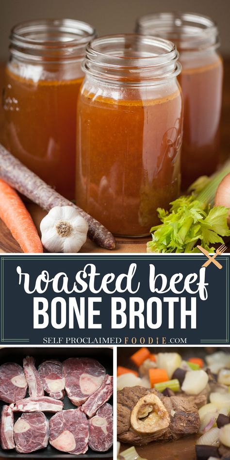 Homemade Beef Bone Broth, Beef Stock Recipes, Bone Broth Soup Recipes, Broth Soup Recipes, Beef Soup Bones, Homemade Beef Broth, Bone Broth Recipes, Homemade Broth, Bone Broth Soup