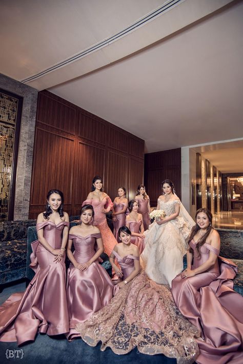 A Grand Blush and Rose Gold Wedding with a Classic Romantic Theme | https://brideandbreakfast.ph/2017/11/10/a-grand-blush-and-rose-gold-wedding-with-a-classic-romantic-theme/ Brides Made Dresses Bridesmaid Rose Gold, Rose Bride Dress, Purple And Rose Gold Wedding Bridesmaid Dresses, Rose Gold Wedding Dress The Bride Blush Pink Vintage Inspired, Bridesmaid Rose Gold Dresses, Rose Gold Bridesmaids Dresses, 2 Way Wedding Gown, Bridesmades Dresses, Rose Gold Bridesmaid Dresses