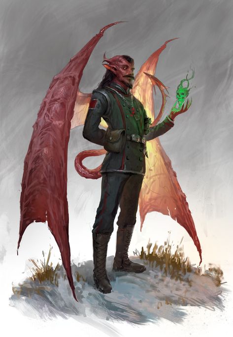 Winged Tiefling, D&d Online, Fantasy Demon, Npc Ideas, Pathfinder Character, Dnd Npc, D D Character Ideas, Dungeons And Dragons Game, Fantasy Races