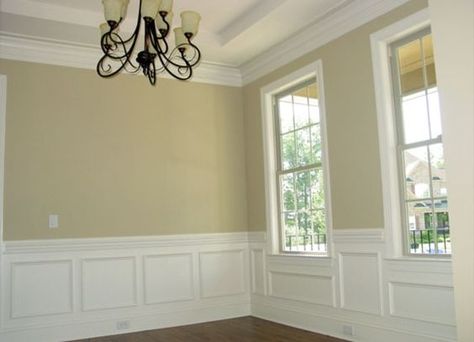 Wainscoting under window They have pre made panels at Lowe's now ... Bathroom Wainscoting, Wainscoting Staircase, Wainscoting Living Room, Wainscoting Height, Picture Frame Wainscoting, Wainscoting Hallway, Black Wainscoting, Wainscoting Stairs, Grey Front Doors