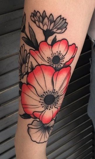 Lisa Tattoo, Stencil Outline, Tattoo Color, Floral Tattoos, Ornamental Tattoo, Tattoo Stencil Outline, Botanical Tattoo, Poke Tattoo, Tattoo Portfolio