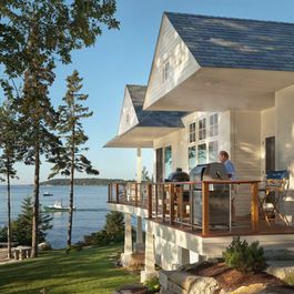 Deck Design Ideas, Pictures, Remodel, and Decor - page 27 Dream Beach Houses, Dream Life House, Contemporary Exterior, Inspire Me Home Decor, Wrap Around Porch, Ideas Pictures, Coastal Cottage, Dream House Exterior, House Goals