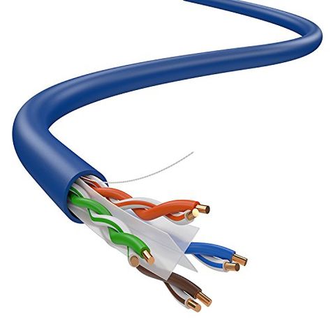 Dripstone CAT6 Solid UTP Cable 23AWG 1000ft LAN Network Ethernet RJ45 Wire, Blue,#Cable, #AWG, #UTP, #Dripstone Lan Network, Cat6 Cable, Wireless Access Points, Twisted Pair, Ethernet Cable, Data Transmission, Kitchen Wall, Jewelry Necklace, High Speed