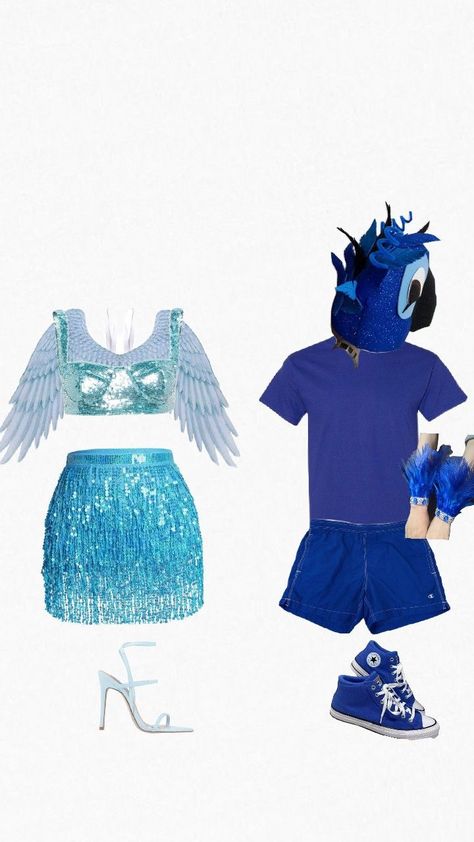 Blue And Jewel Rio Costume, Jewel From Rio Costume, Rio Halloween Costume, Rio Costume, Cute Couple Halloween, Classy Halloween Costumes, Carnaval Costume, Trio Halloween Costumes, Classy Halloween