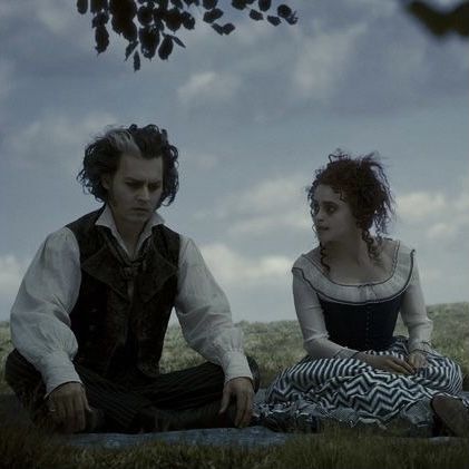 Sweeney Todd And Mrs Lovett, Benjamin Barker, Tim Burton Core, Tim Burton Vibes, Tim Burton Aesthetic, Directed By Tim Burton, Mrs Lovett, Tim Burton Movies, Tim Burton Art