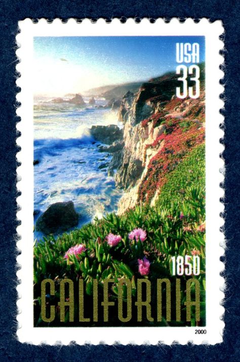 California Stamp, Postage Stamp Collecting, طوابع بريد, Usa Stamps, Postage Stamp Design, Stamps Postage, Nautical Cards, Commemorative Stamps, Going Postal