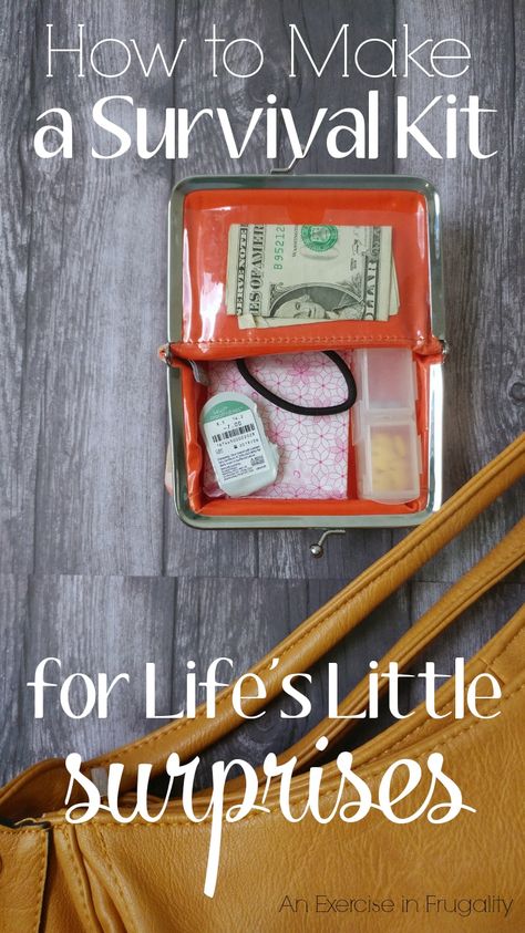 How to Make a Survival Kit for Life’s Little Surprises Survival Kit For Life, Mini Emergency Kit, Make A Purse, Brand Partnerships, Facebook Tips, How To Make Purses, An Exercise, At Home Exercises, Pure Leaf Tea Bottle