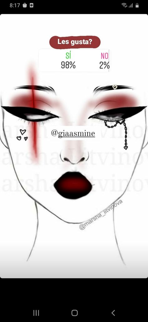 Trad Goth Makeup Black Women, Makeup Looks Drawing, Holloween Makeup, Anime Eye Makeup, Punk Makeup, Makeup Drawing, Cute Eye Makeup, Makeup Face Charts, Halloween Eye Makeup