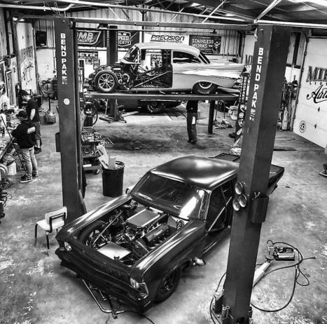 Luna And The Lie, Mariana Zapata Aesthetic, 2 Post Car Lift, Garage Goals, Barn Remodel, Garage Designs, Man Cave Shed, Garage Design Interior, Street Outlaws